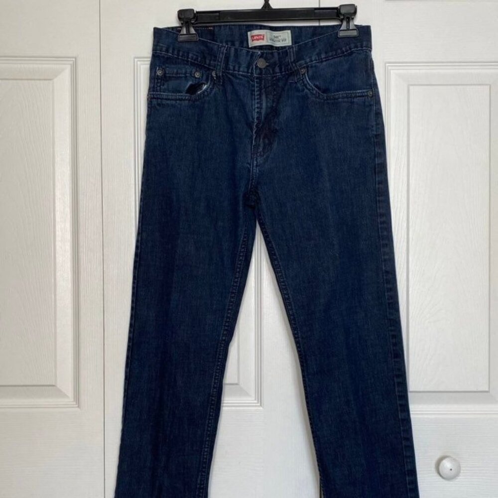 Levis 541 Athletic Youth Fit Jeans Size 18 Reg 29x29 Faded Black Denim - Picture 2 of 5